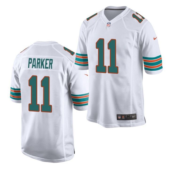 Men Miami Dolphins #11 DeVante Parker Nike White Alternate Game NFL Jersey->miami dolphins->NFL Jersey